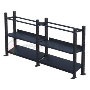 Купить Модульный стеллаж для гантелей, гирь и медболов 2580х430х1200 (2 секции) в Сортавале 