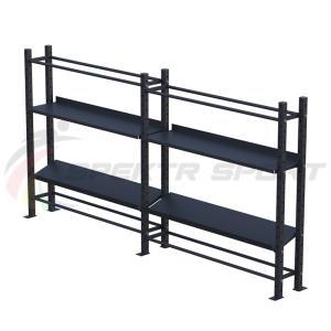 Купить Модульный стеллаж для гантелей, гирь и медболов 3780х430х1950 (2 секции) в Сортавале 