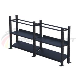 Купить Модульный стеллаж для гантелей, гирь и медболов 3780х430х1200 (2 секции) в Сортавале 