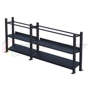 Купить Модульный стеллаж для гантелей, гирь и медболов 3180х430х1200 (2 секции) в Сортавале 